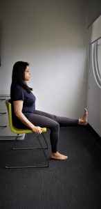 Chair yoga: leg stretch