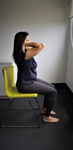 Chair yoga: shoulder circles