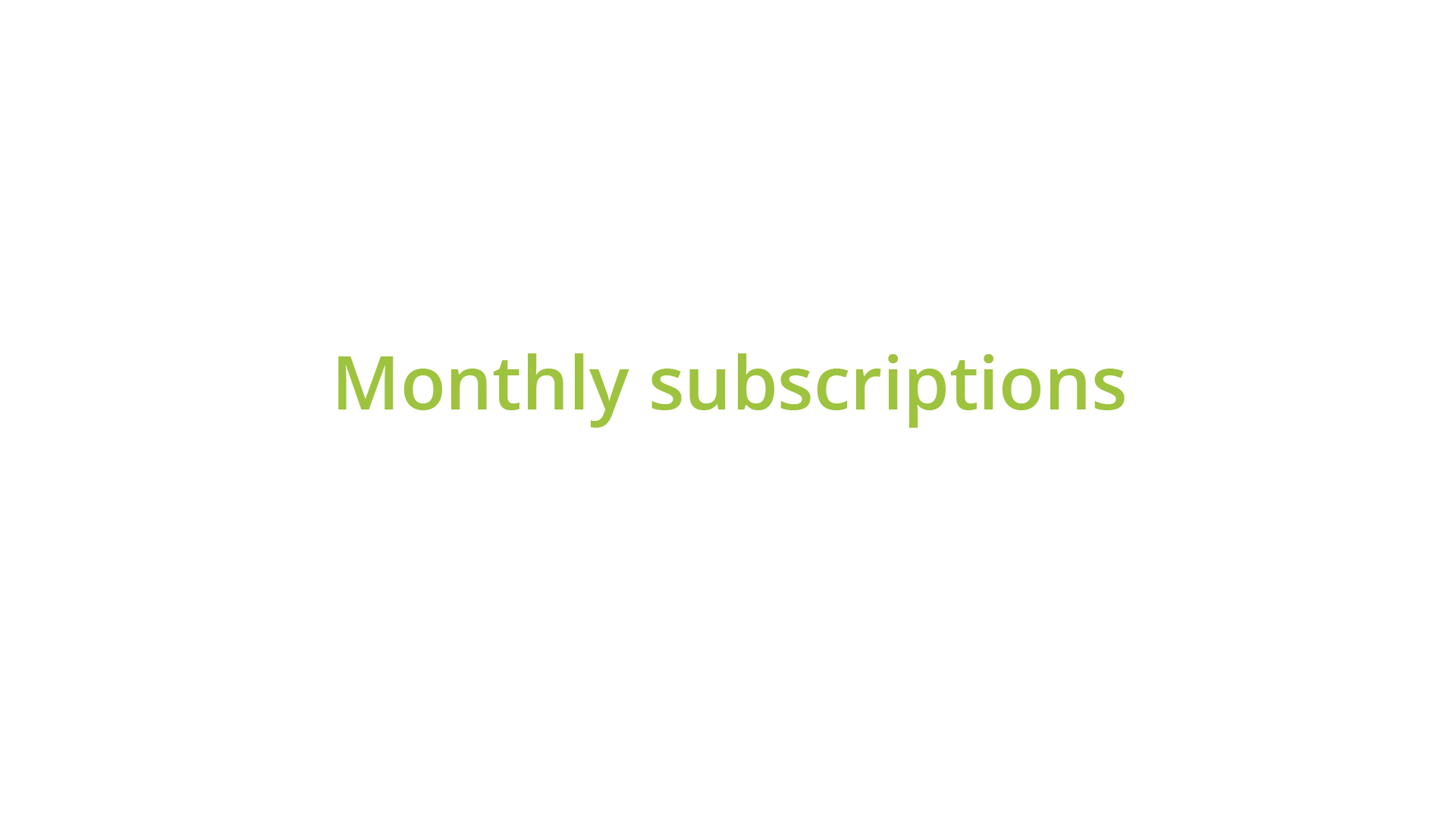 Monthly Subscriptions - Cashflow Manager
