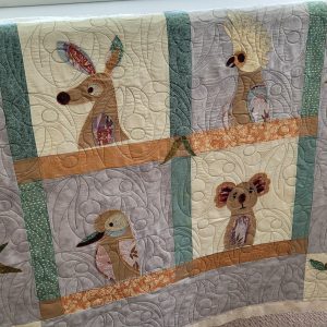 hand-sewn quilt